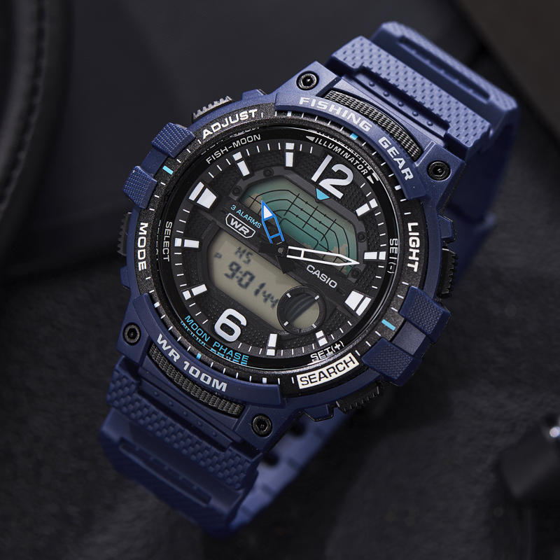 casio卡西欧手表男士潮汐月相钓鱼防水运动电子表wsc1250h123a