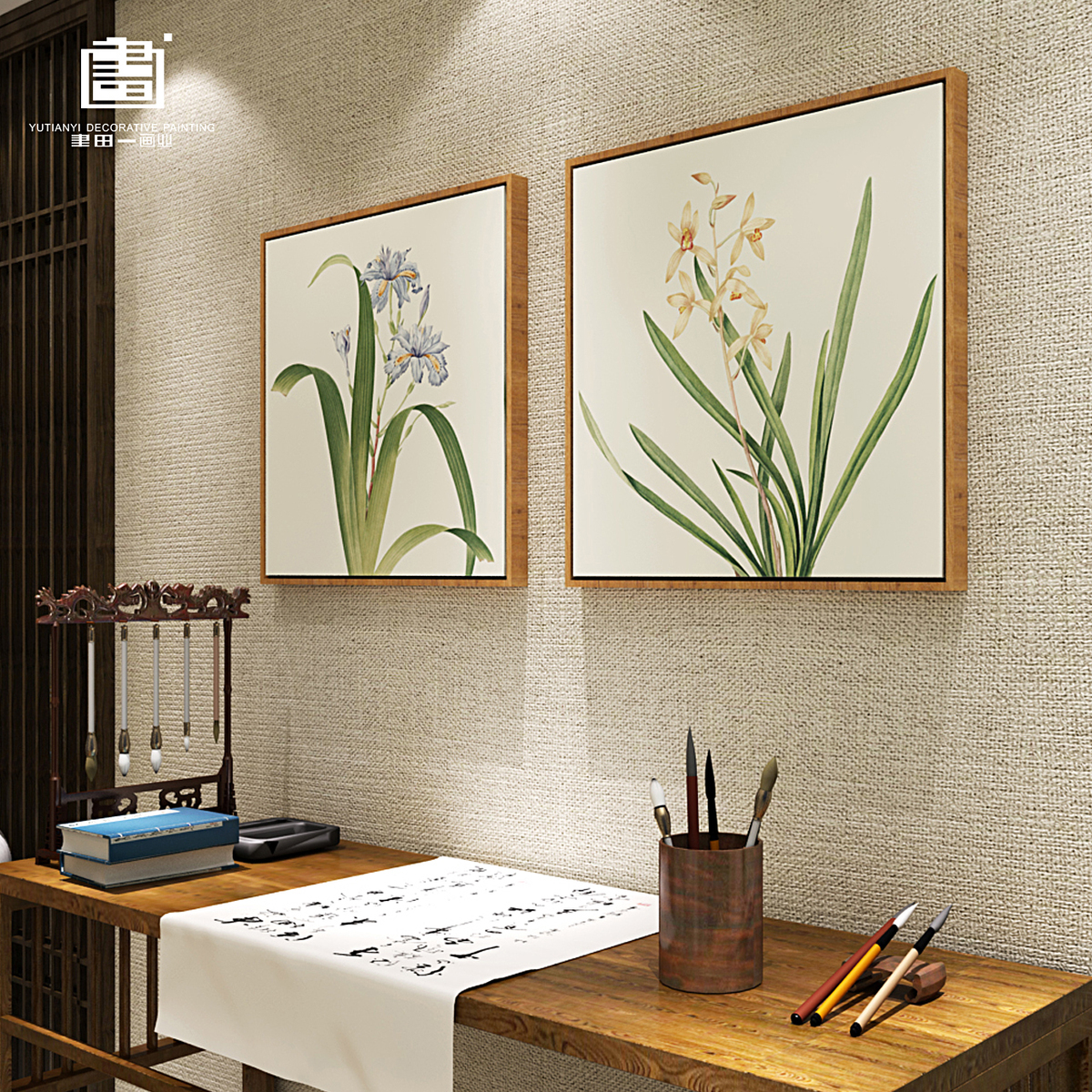 New Chinese style flowers and plants Botany a living room sofa Background wall Decorative painting Aesthetic Plain Jane fresh Entrance Hanging picturein the Home accessories , Decorative painting , Modern decorative painting category - from Buy2taobao.com to provide professional Taobao agent buy service