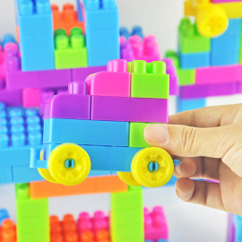 儿童积木拼装玩具益智大颗粒男孩女孩1-2-3岁宝宝多功能拼插模型