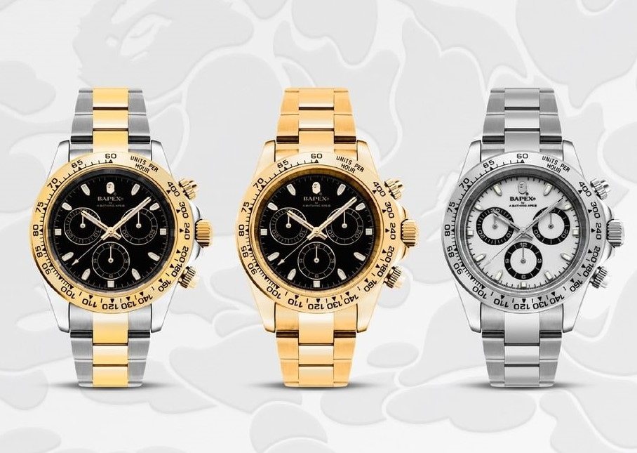 bape type3 bapex潮牌猿人头猿力士男女石英手表防水冷淡风嘻哈风