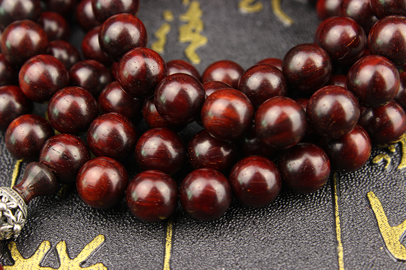 小叶紫檀 0.8cm(实测0.81cm)完美包浆 老料手链 46g