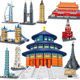 万格积木中国玩具拼装城市建筑系列房子天安门天坛男孩子街景拼图