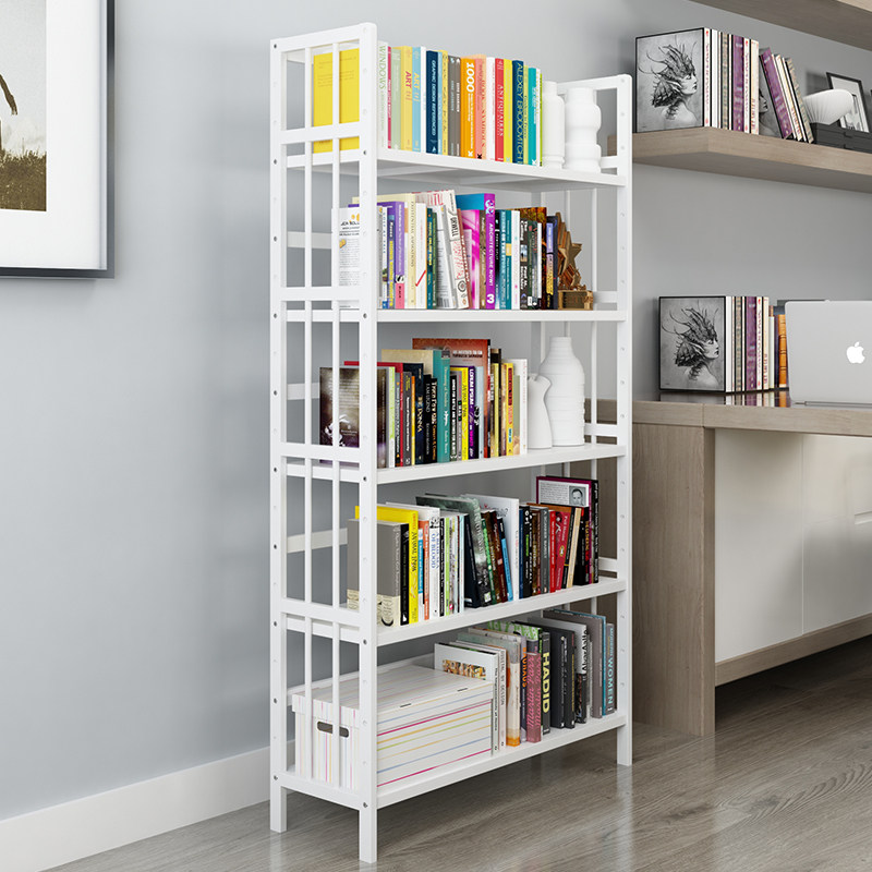 白色简易书架