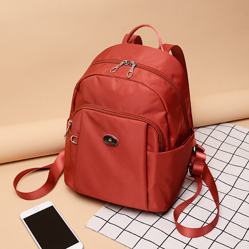 诗蔚2020新款双肩包女时尚帆布百搭休闲旅游牛津布旅行女士小背包-mc