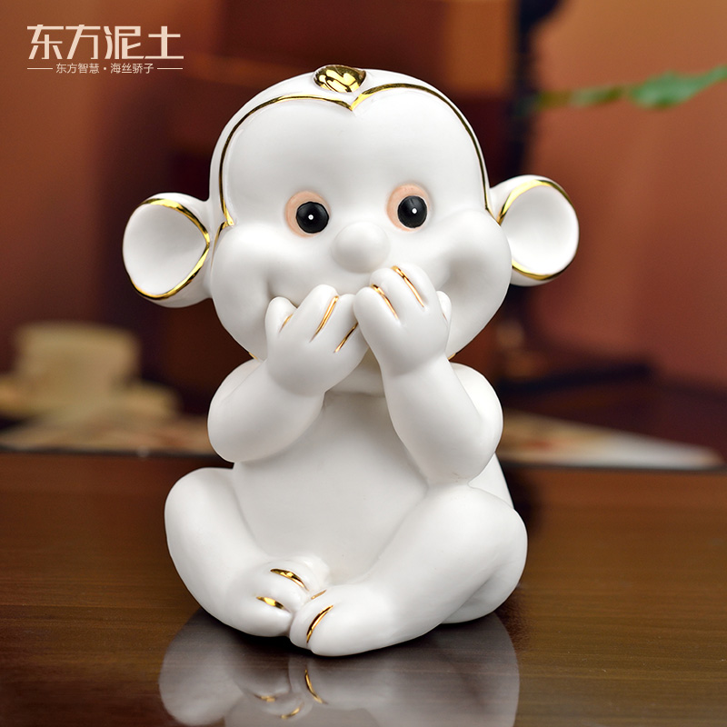 创意现代简约三不猴陶瓷摆件电视柜客厅家居小饰品生日礼物送女友|ruв категории Домашний быт, украшения - от Buy2taobao.com для оказания профессиональной услуги покупки агента Taobao