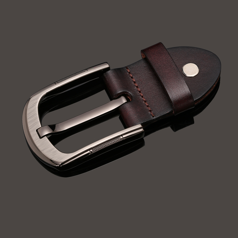 皮带扣头男式针扣男士头层纯牛皮手工腰带合金扣子3.8裤带配件