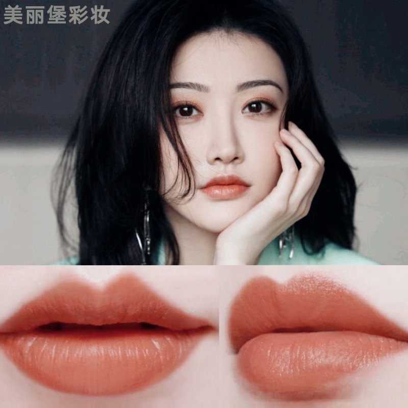 豆沙蜜桃奶茶色黄皮素颜杏色自然裸色系司藤景甜同款夏天口红唇釉