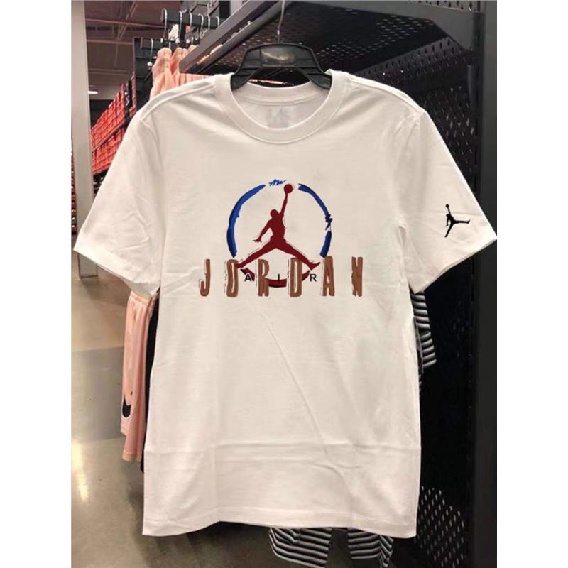元年经典款飞人JUMPMAN大LOGO复古篮球纯棉短袖T恤