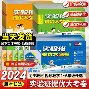 2024春实验班提优大考卷小学一年级培优训练试卷测试卷上下册二三四五六语文数学人教北师苏教英语译林同步单元考试练习