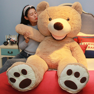 美国大熊毛绒玩具2米女生可爱泰迪熊公仔抱抱熊布娃娃抱枕礼物