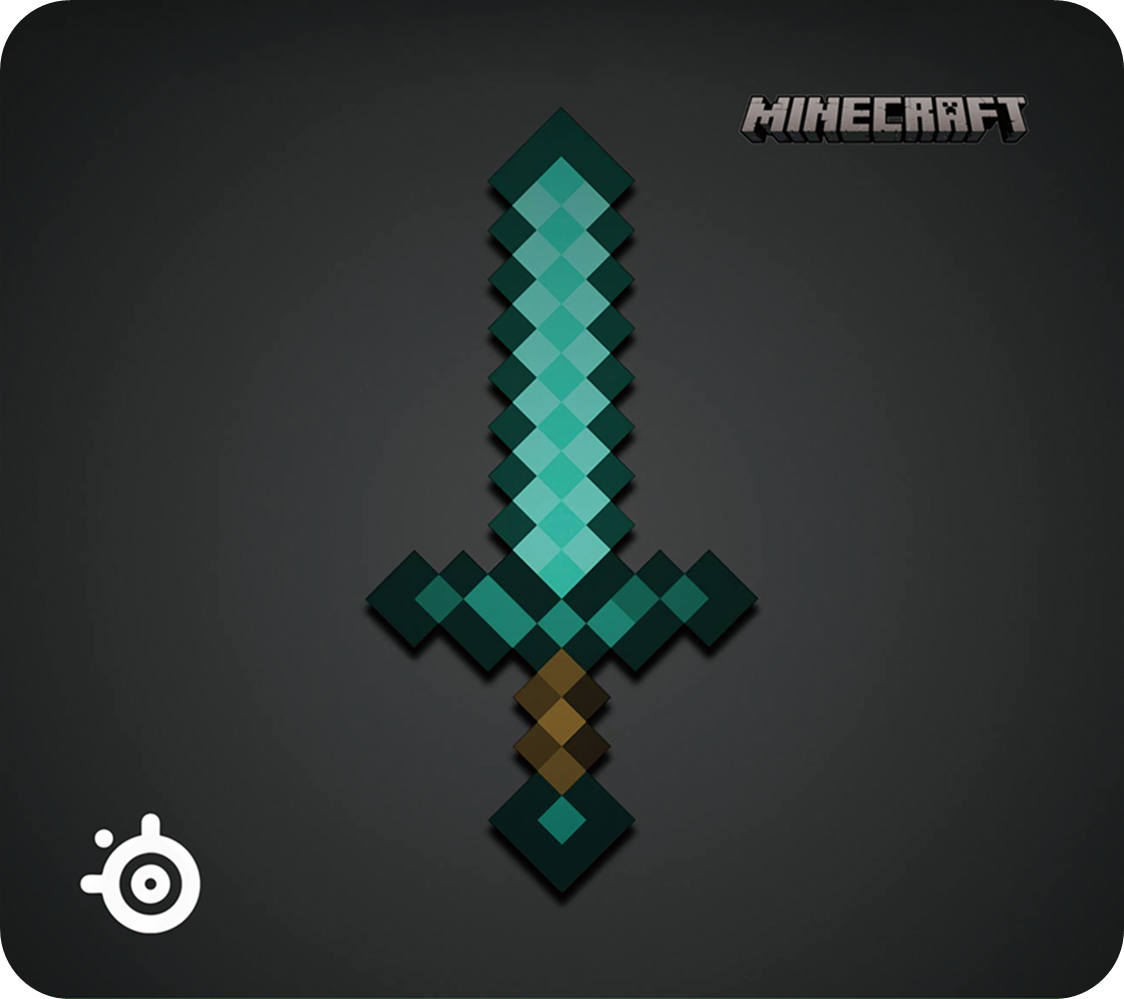 赛睿qck我的世界鼠标垫大号锁边加厚防水定制minecraft像素风周边