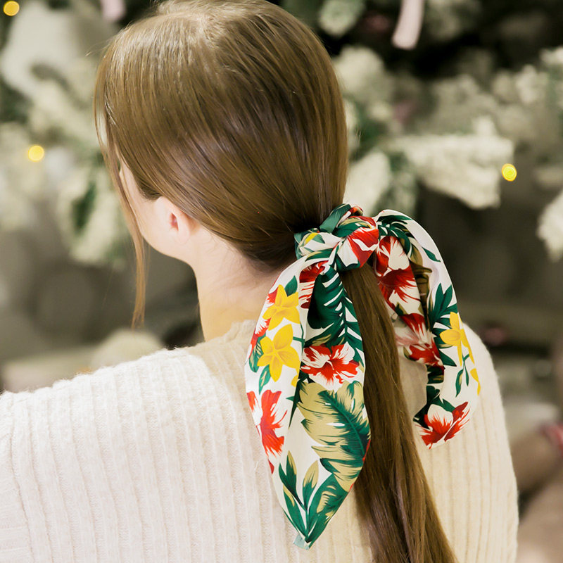 蝴蝶结发圈发绳长头绳扎马尾绑发头发的带飘带发带丝带女网红头饰