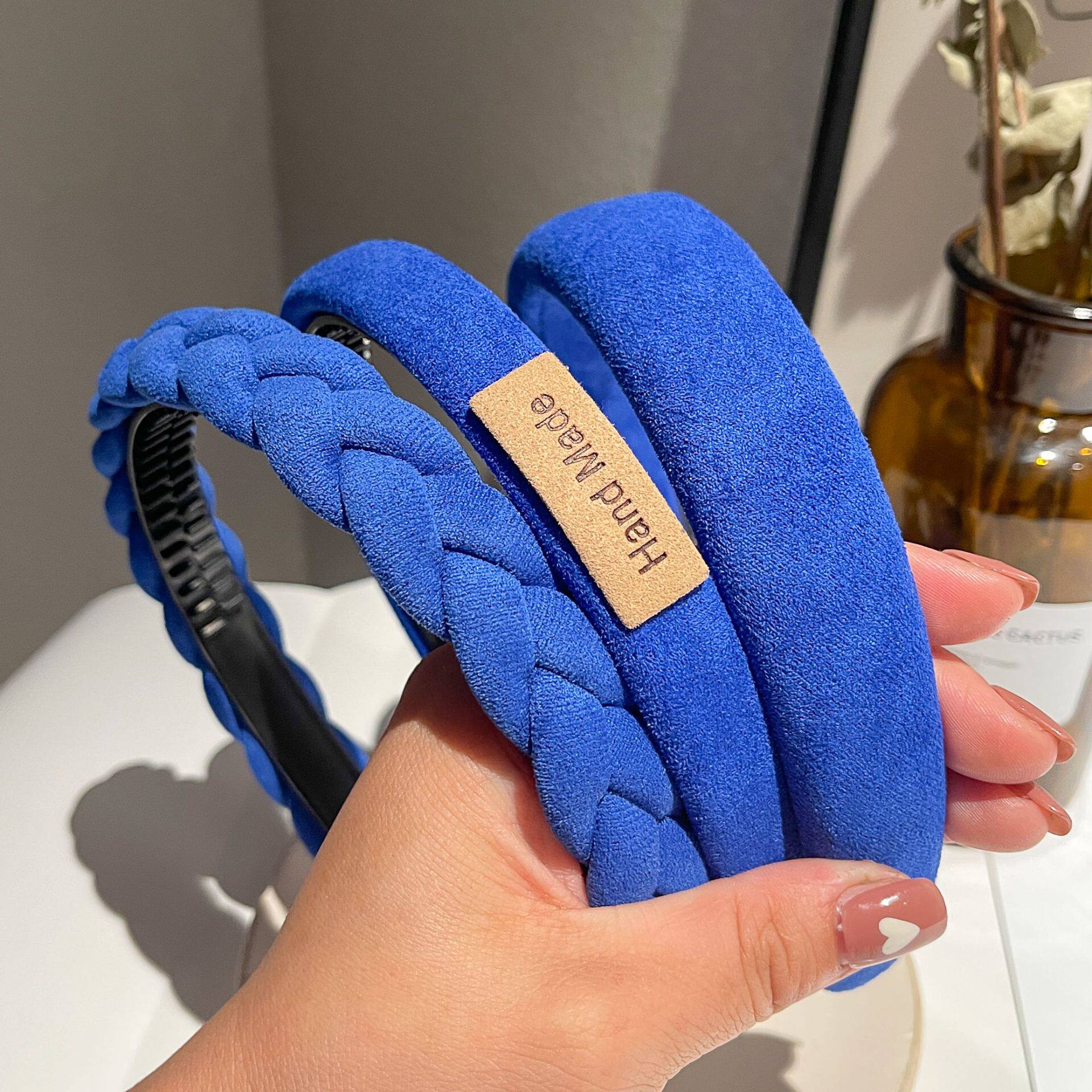 克莱因蓝发箍女头箍发卡2022网红2021年新款高颅顶高档高端高级感