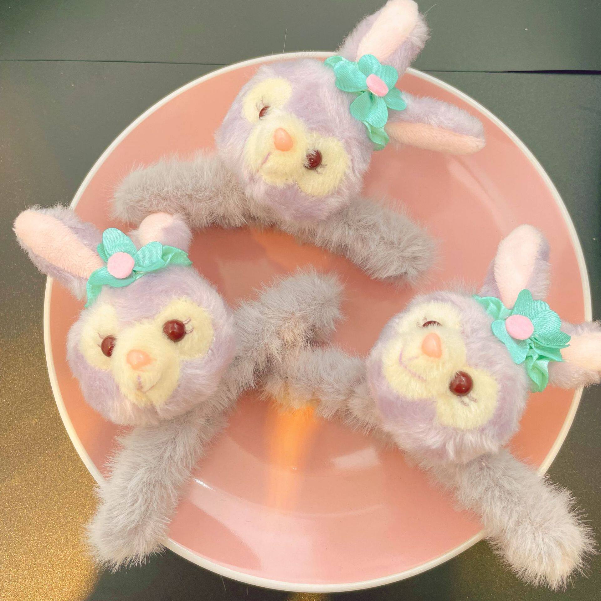 星黛露抓夹秋冬可爱毛绒卡通鲨鱼发夹女兔子头饰大号迪丽热巴同款