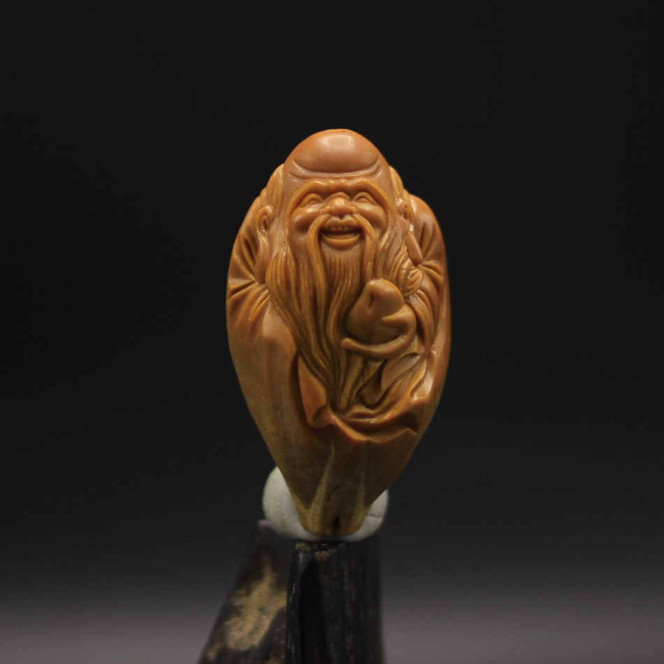 苏工核雕2.15cm《寿星》