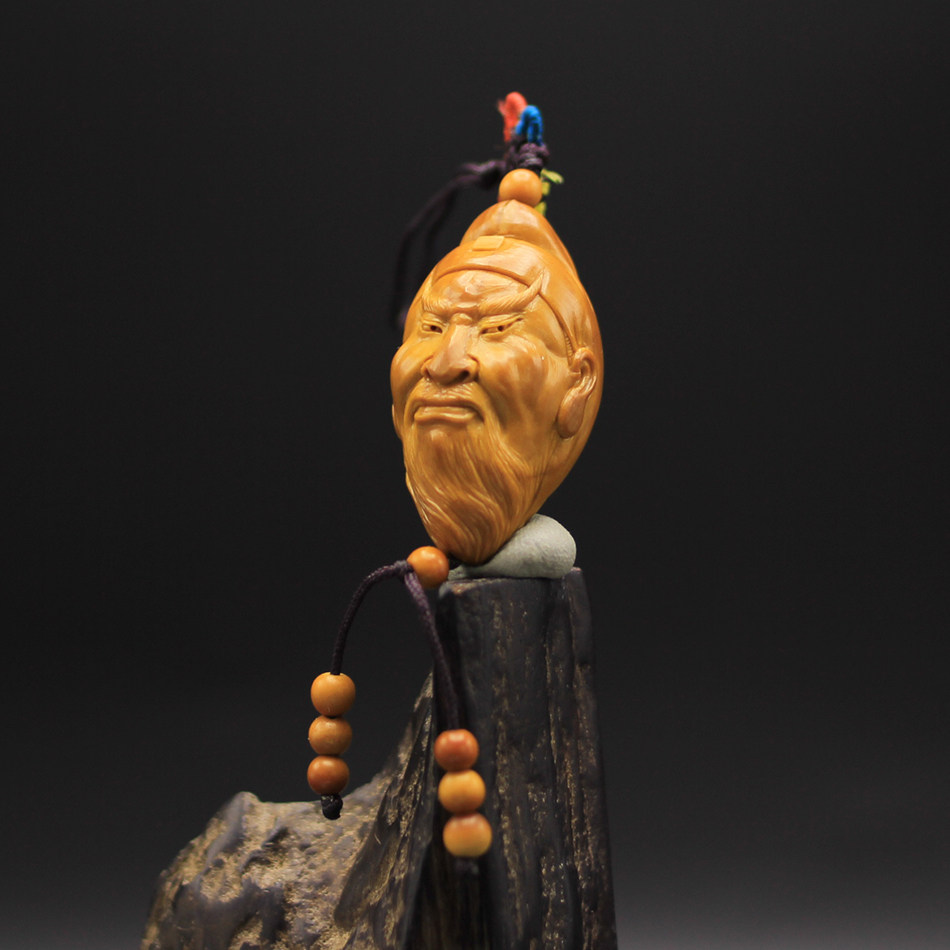 苏工核雕《关公》