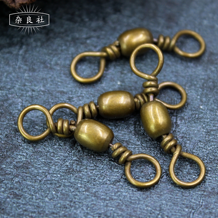 【杂良社】纯黄铜钥匙连接环 DIY手工手作配件 万向环材料包搭配