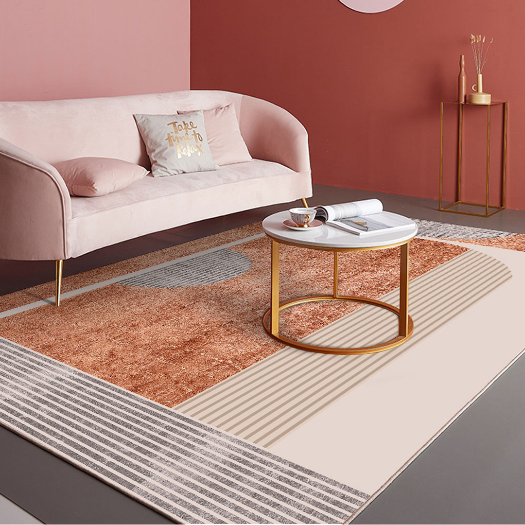 ins北欧地毯客厅茶几垫欧式简约现代摩洛哥风格地垫卧室床边地毯