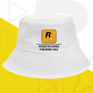 GTA游戏5公司R星Rockstar Games电玩周边渔夫帽男休闲遮阳盆帽子