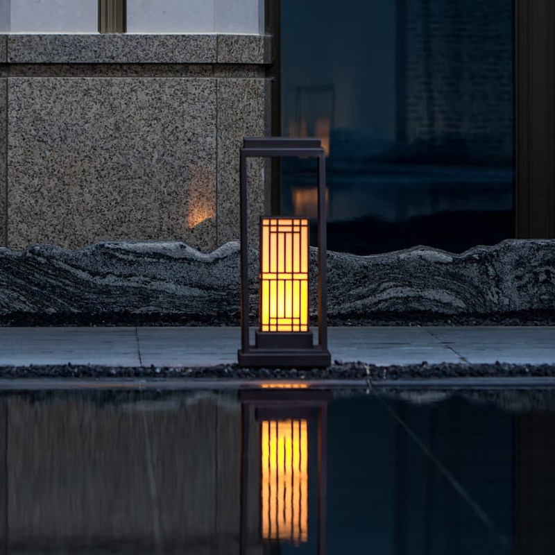 新中式庭院灯户外防水园林景观灯小区别墅花园中式太阳能草坪灯