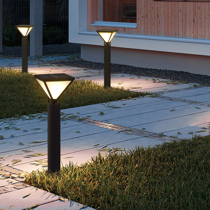 高档太阳能灯户外庭院灯柱头柱子灯家用超亮n大门灯花园别墅围奢