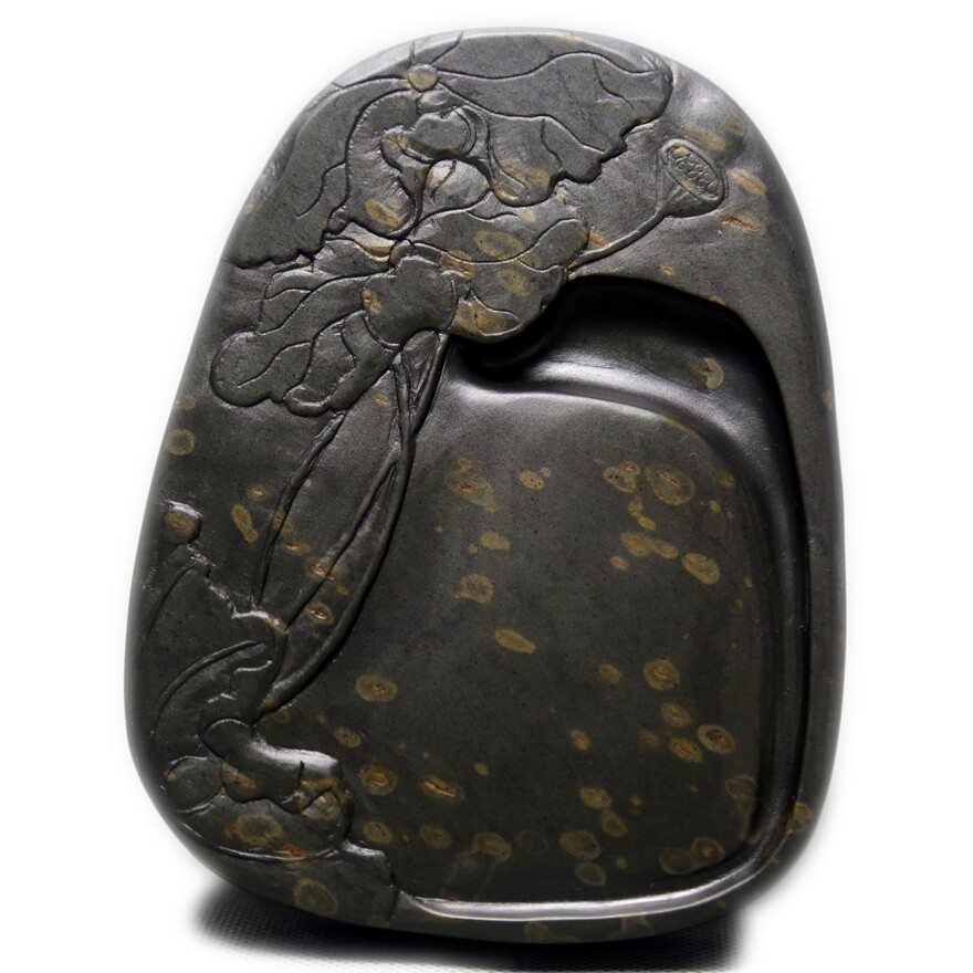 潘大方 雨落荷塘 雨点金星 中国歙砚 如意砚堂歙砚艺术商行