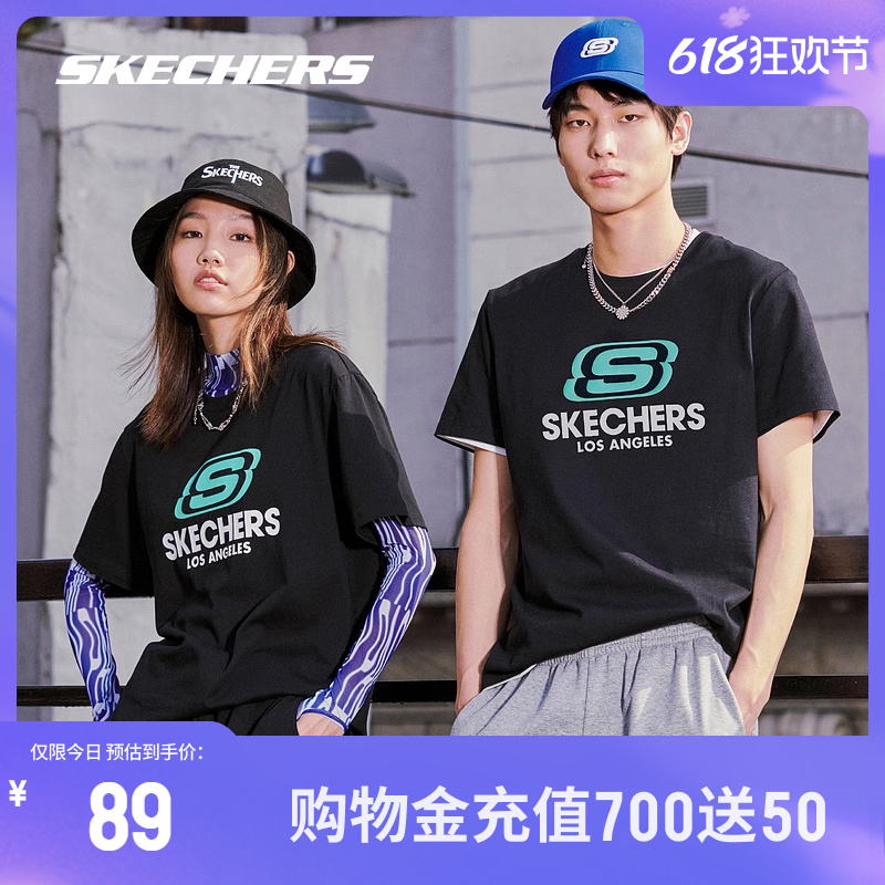 Skechers斯凯奇情侣t恤 新