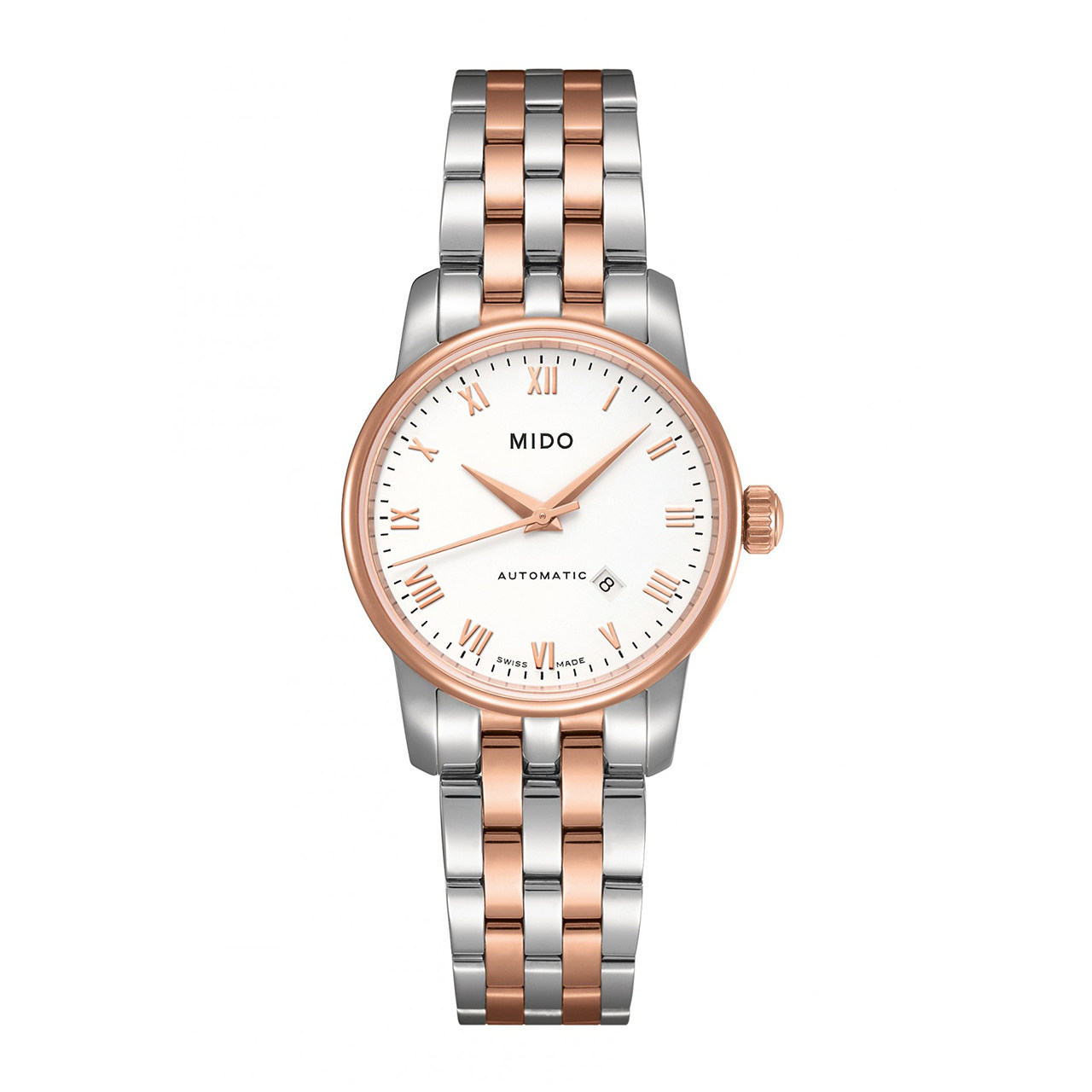 9新]美度贝伦赛丽系列m7600.9.n6.1 不锈钢镀金 自动机械女表