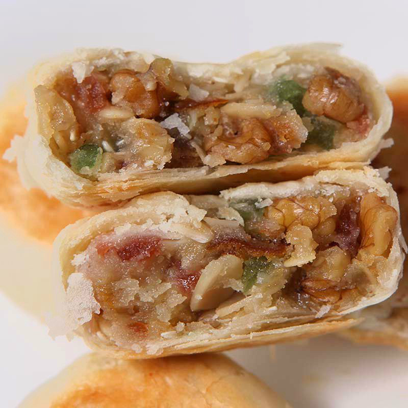 宁酥文传统手工中秋苏式百果月饼散装多口味五仁酥皮5只糕点