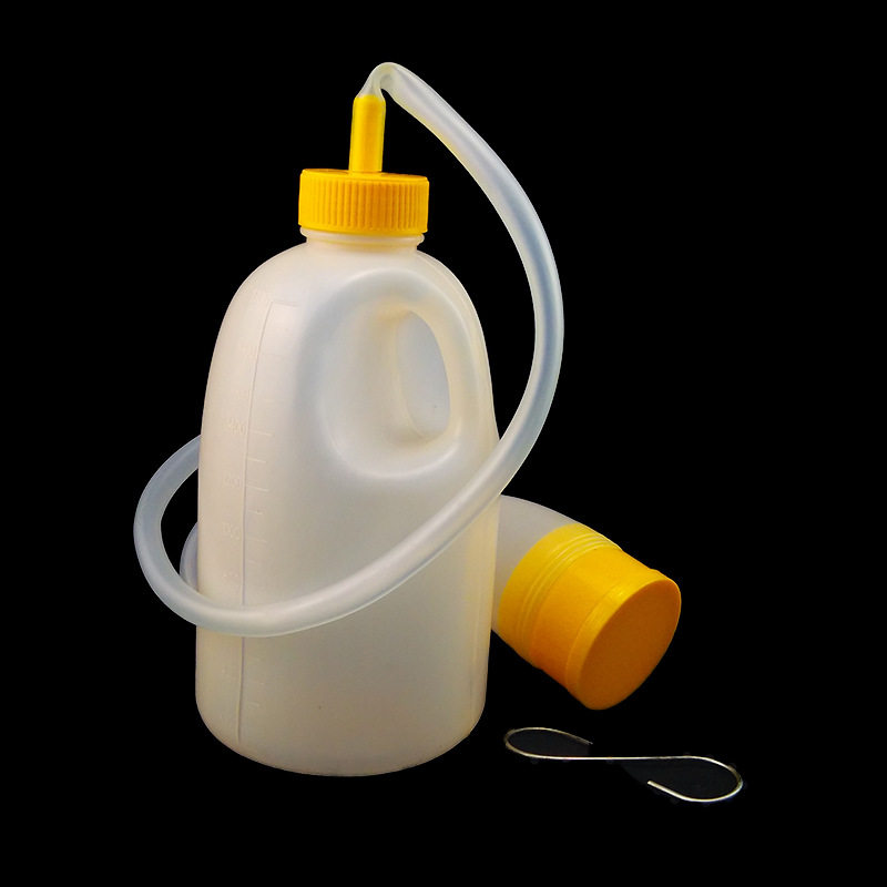 老人带管尿壶超大容量男用夜壶卧床带盖防臭小便壶加厚成人接尿器_不