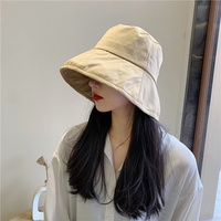 网红款日系遮脸夏天大檐渔夫帽子女夏季韩版百搭遮阳潮时尚防晒帽
