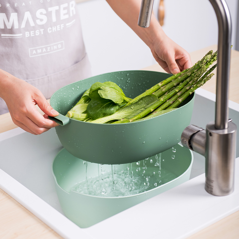 household Leach basket double-deck Trays fruit Plastic Vegetable Basket Northern Europe kitchen a living room originality Fruit platein the Tableware , Tableware , Fruit bowl/Fruit plate/Hamper category - from Buy2taobao.com to provide professional Taobao agent buy service