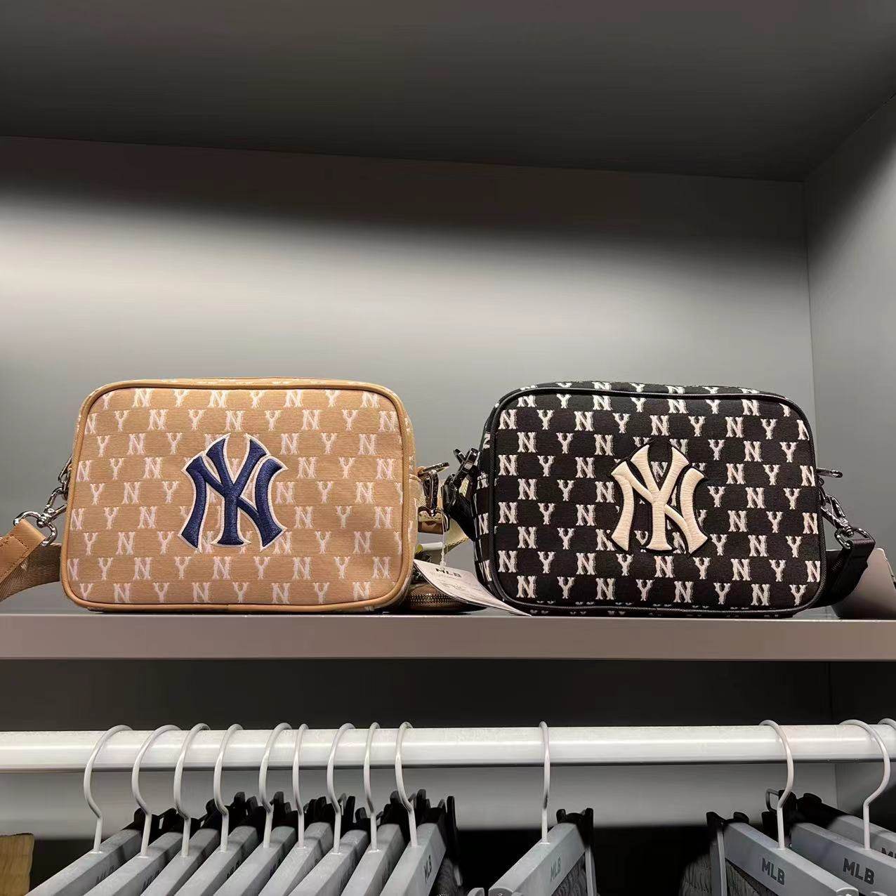 韩国mlb正品22款大容量相机包斜挎包老花满标方包单肩包男女同款