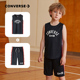 匡威童装儿童男童篮球服套装夏季2023新款中大童运动套装速干背心