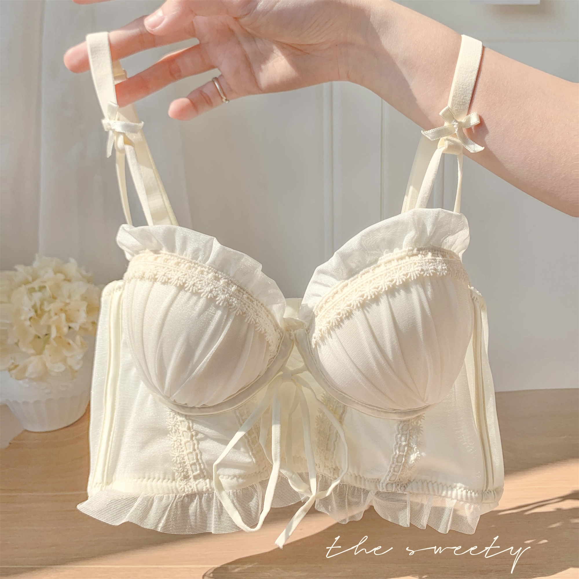 春上芭蕾~内衣女小胸聚拢2021年新款爆款美背文胸性感纯欲情调bra