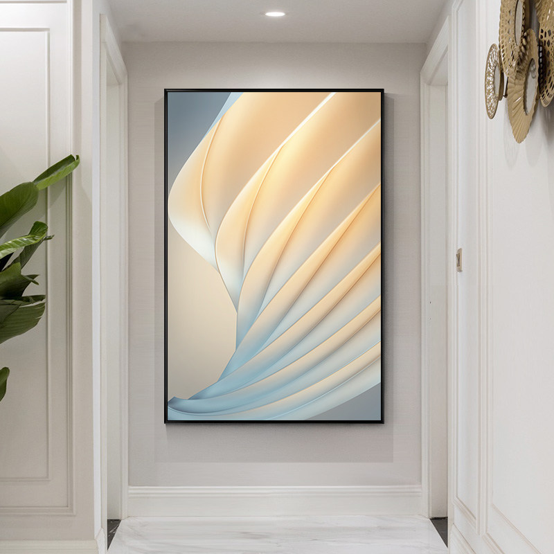 入室玄关装饰画现代简约迎门墙大气壁画走廊过道楼梯墙面抽象挂画