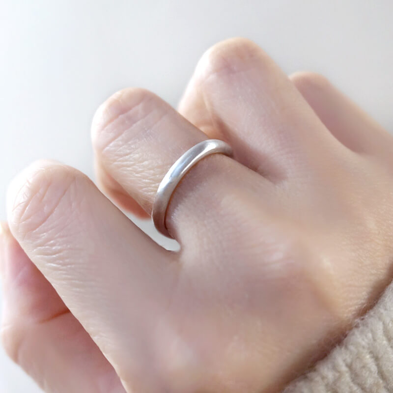 【圆满人生】手工999足银戒指男女光圈胖手大号闭口小指简约尾戒