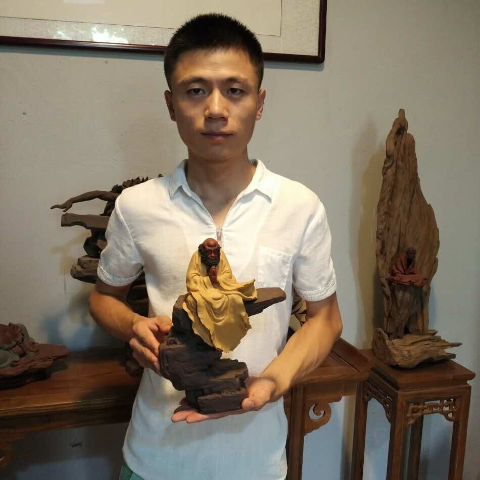 宜兴紫砂雕塑家 魏丁丁 禅悟 达摩祖师