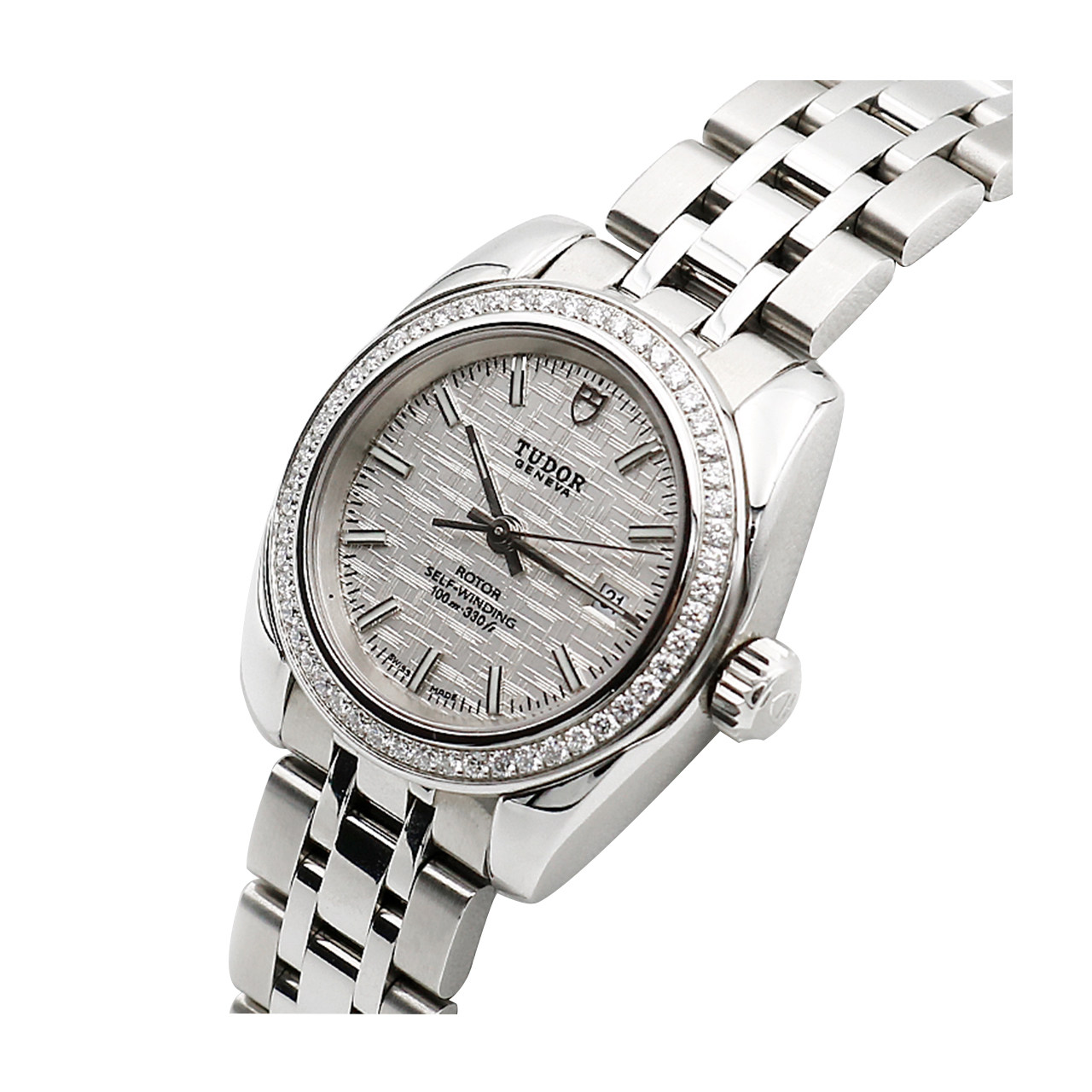 [9.5新]编号23 帝舵经典系列精钢镶钻自动机械女表d04