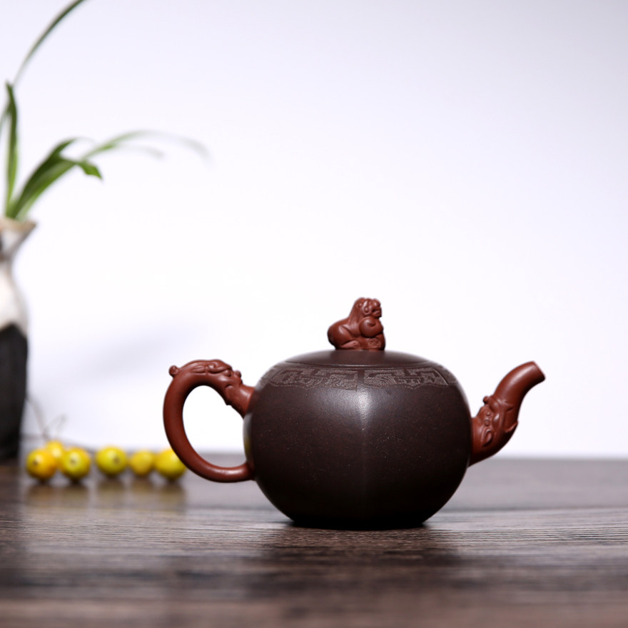 著名紫砂艺术家 大师蒋蓉传人蒋美珍 【六方雄狮】