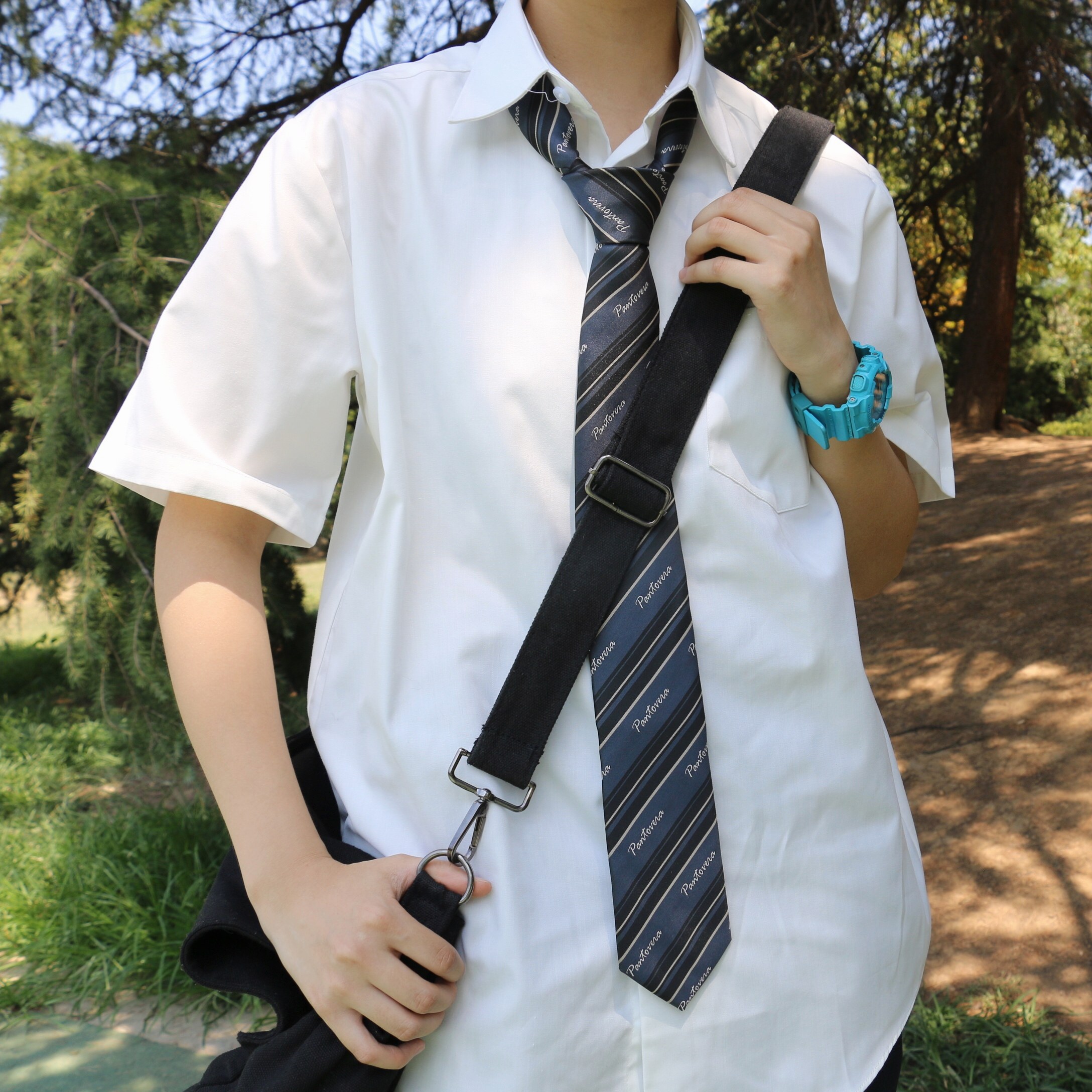 【潘特维拉】基础款dk衬衫 超百搭白衬衫学生日系短袖学院长袖