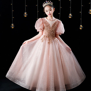 儿童生日会公主裙花仙子钢琴演奏小女孩节目主持声乐演唱绑带礼服