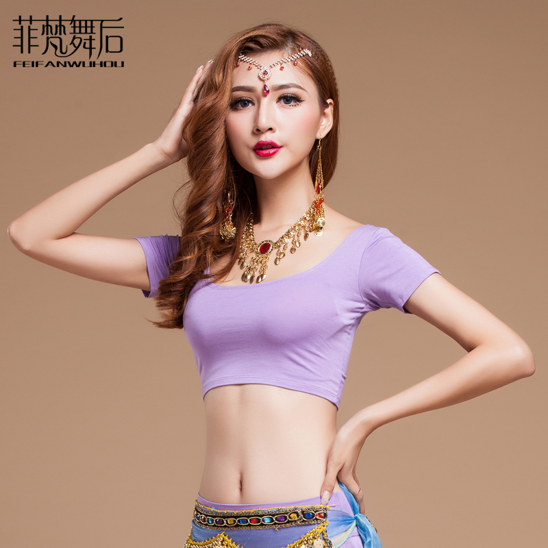 菲梵舞后肚皮舞练功服 新款上衣短袖上装打底服装表演出服性感 促|msdalam kategori sukan/Yoga/kecergasan/bekalan peminat, Dance/Aerobik/Gymnastics, tarian perut, Baju Belly Dance - dari Buy2taobao.com untuk memberikan perkhidmatan ejen Taobao profesional membeli