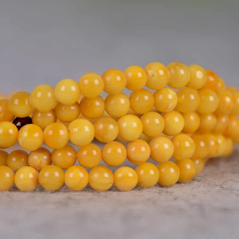 重约9.29g*4150〔福锦〕波罗的海天然顶级琥珀佛珠