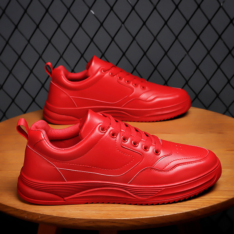 红色鞋板鞋男