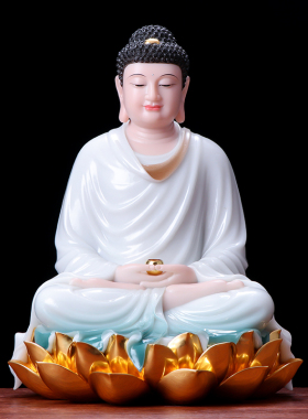 圆通佛具汉白玉释迦牟尼佛居家供奉