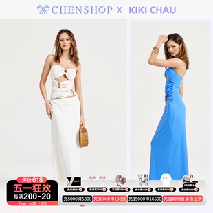 KIKI CHAU甜美‘Celia’ Dress挖空连衣裙百搭CHENSHOP设计师品牌