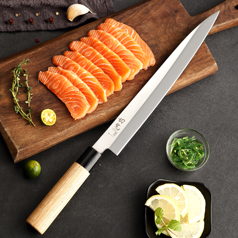 柳刃日式刀专业三文鱼刺身刀套装鱼生刀寿司刀切鱼片专用刀料理刀