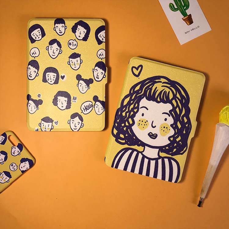原野趣黄色头像适用kindle paperwhite123 558voyage电子书保护套 54