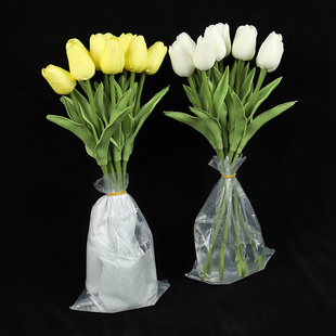 保水袋鲜花花束保鲜蓄水透明袋花束运输根部吸水保湿袋材料50个装